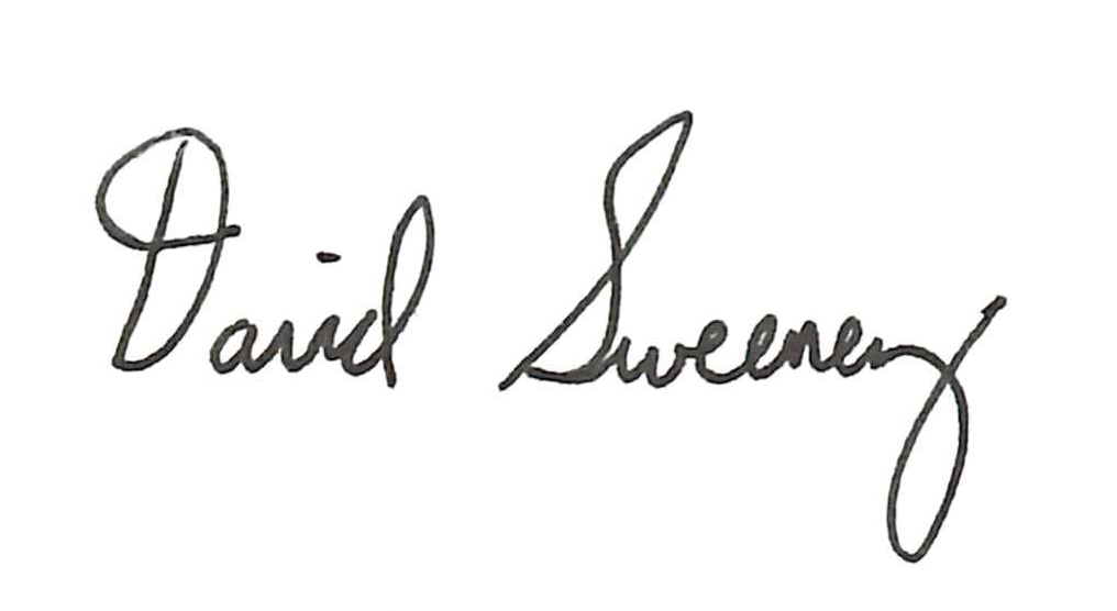 David Sweeney signature