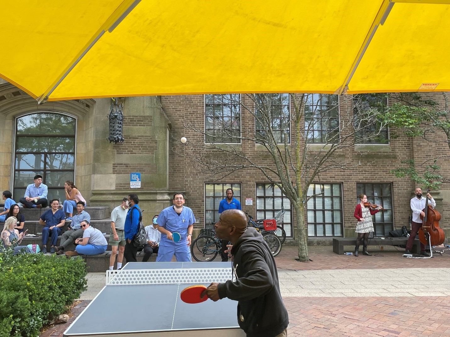 LMA members playing ping pong