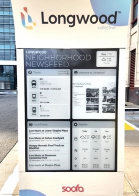 New Soofa sign in the district