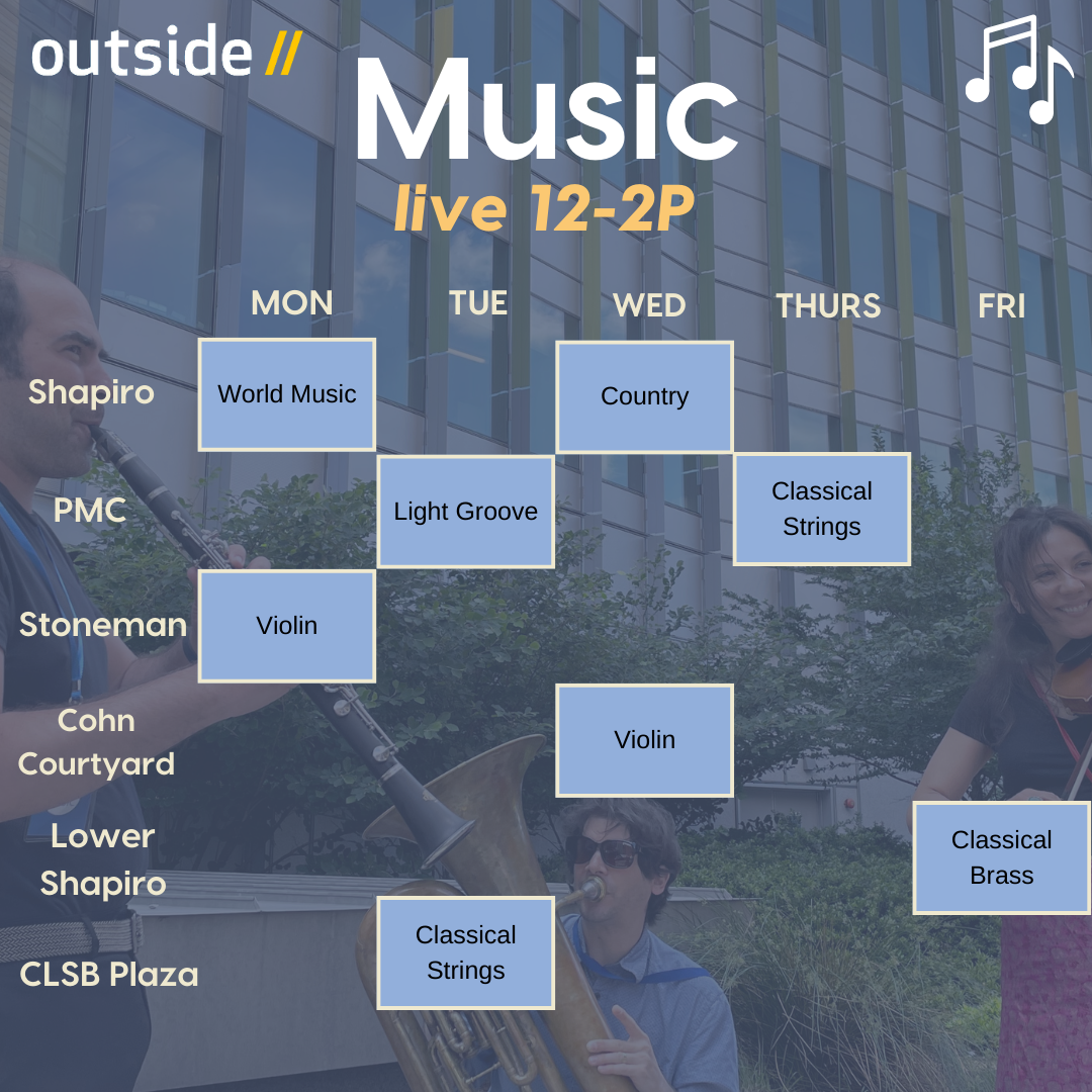 music schedule for the week