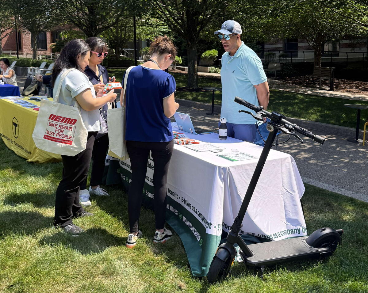 Visitors speak with NEMO table