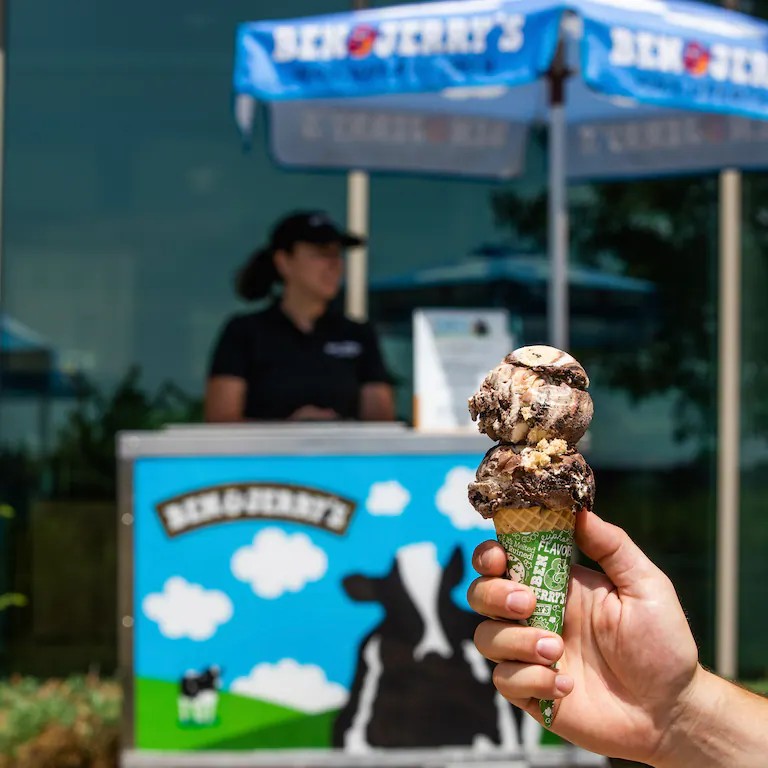ice cream cone from ben and jerrys