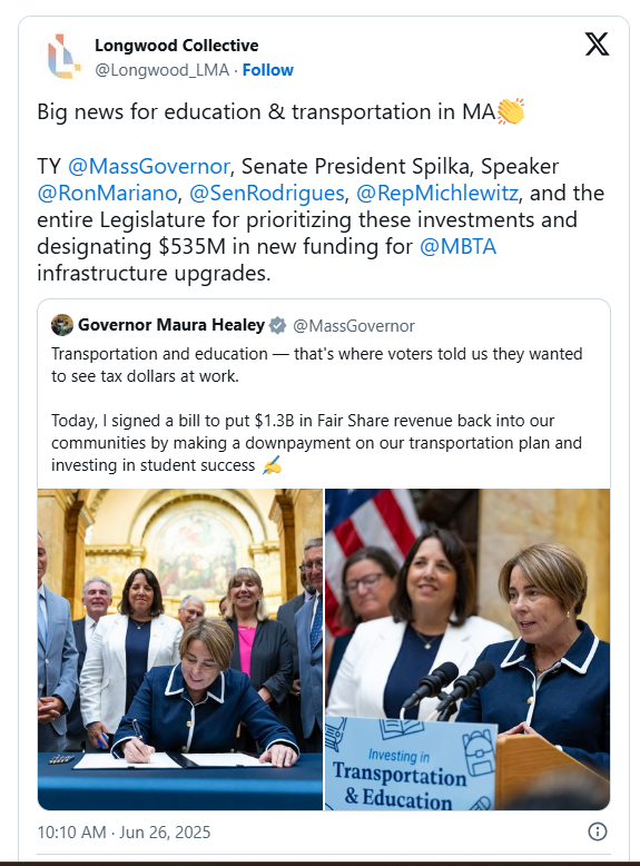 tweet announcing funding